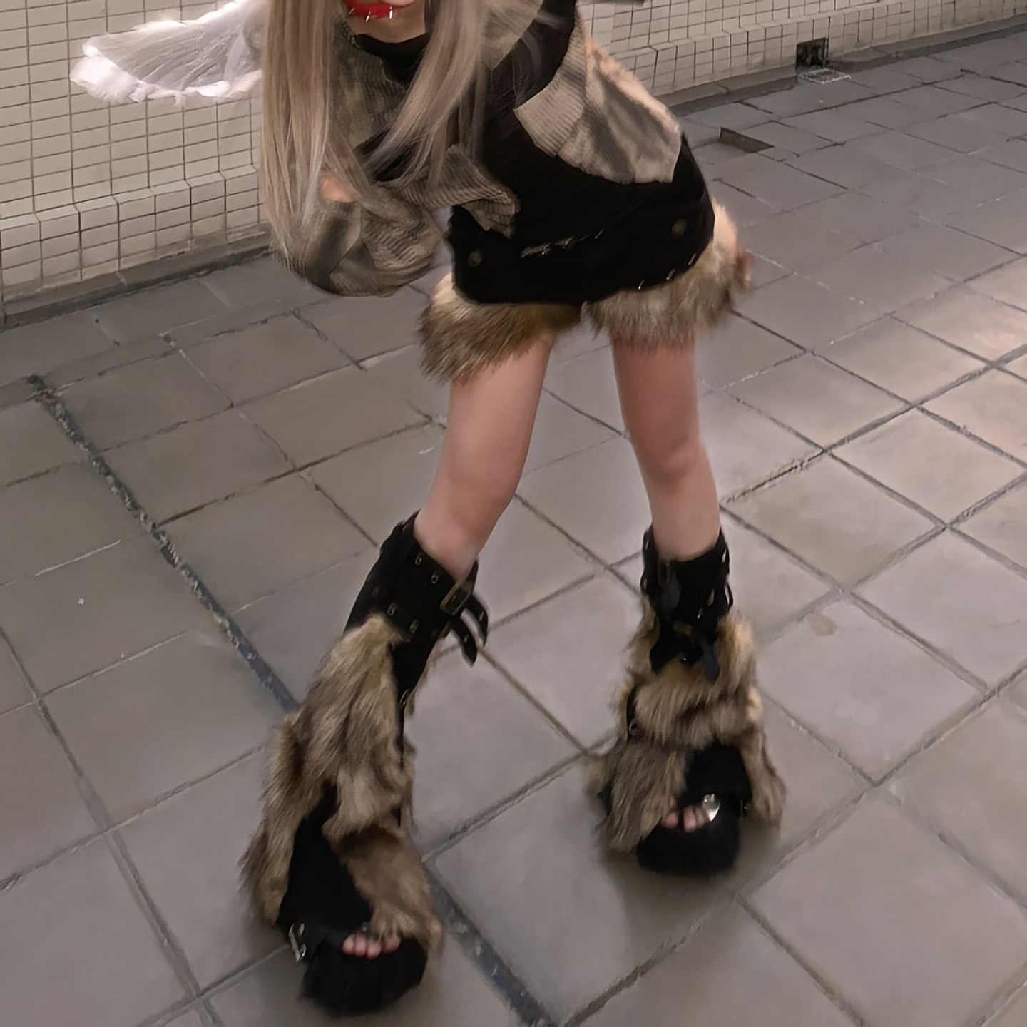 美式大码复古毛绒牛仔短裤女外穿秋冬y2k辣妹千禧羊羔毛阔腿热裤,淘宝优惠券,粉丝福利购,淘宝优惠卷