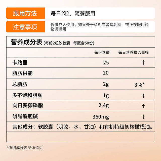 1200mg Sunflower Lecithin Soft Capsule