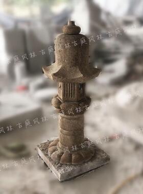 日式苏式石雕石灯笼精雕