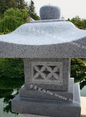 户外庭院落地日式石灯笼