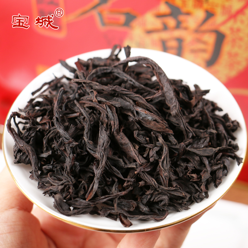 宝城茗韵大红袍茶叶礼盒 500g浓香型散装乌龙茶罐装A906岩茶 - 图0