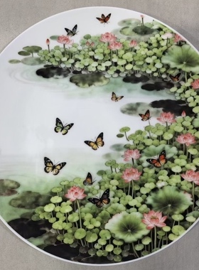 燕子瓷轩景德镇陶瓷装饰瓷盘坐盘挂盘花卉图案骨质瓷工艺墙饰摆件