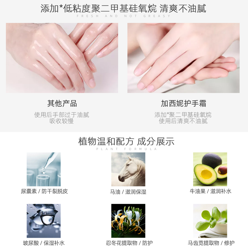 jaciny加西妮旗舰店加西妮品牌正品提亮版护手霜夏天用滋润保湿补水便携小巧随身男女3