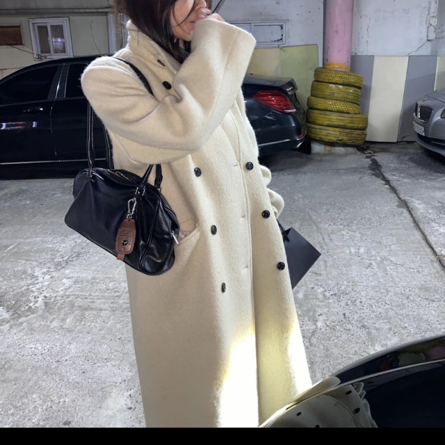 Women's londonflat woolen coat over the knee