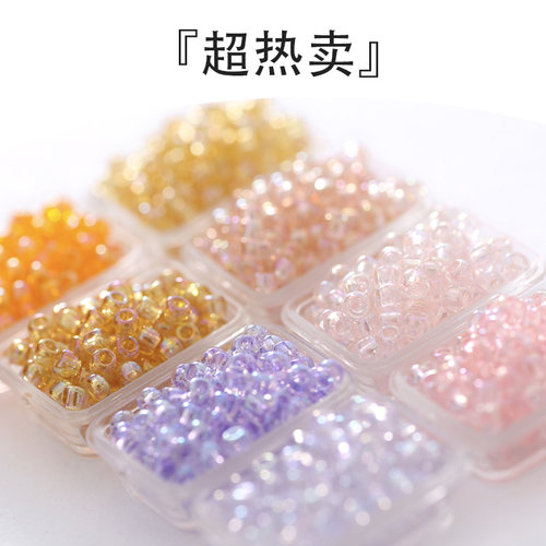 日本进口TOHO东宝1.5mm/2mm/3mm米珠透明幻彩系列DIY手工串珠材料 - 图1