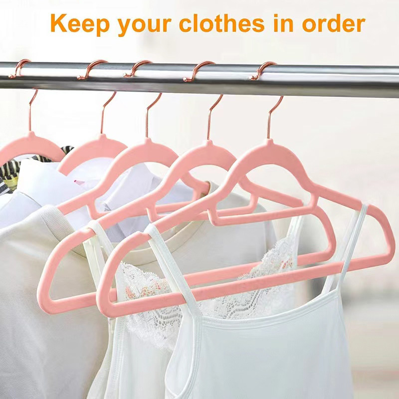 日式玫瑰金植绒衣架防滑无痕肤感衣挂加厚衣服架女士衣柜衣撑,淘宝优惠券,粉丝福利购,淘宝优惠卷