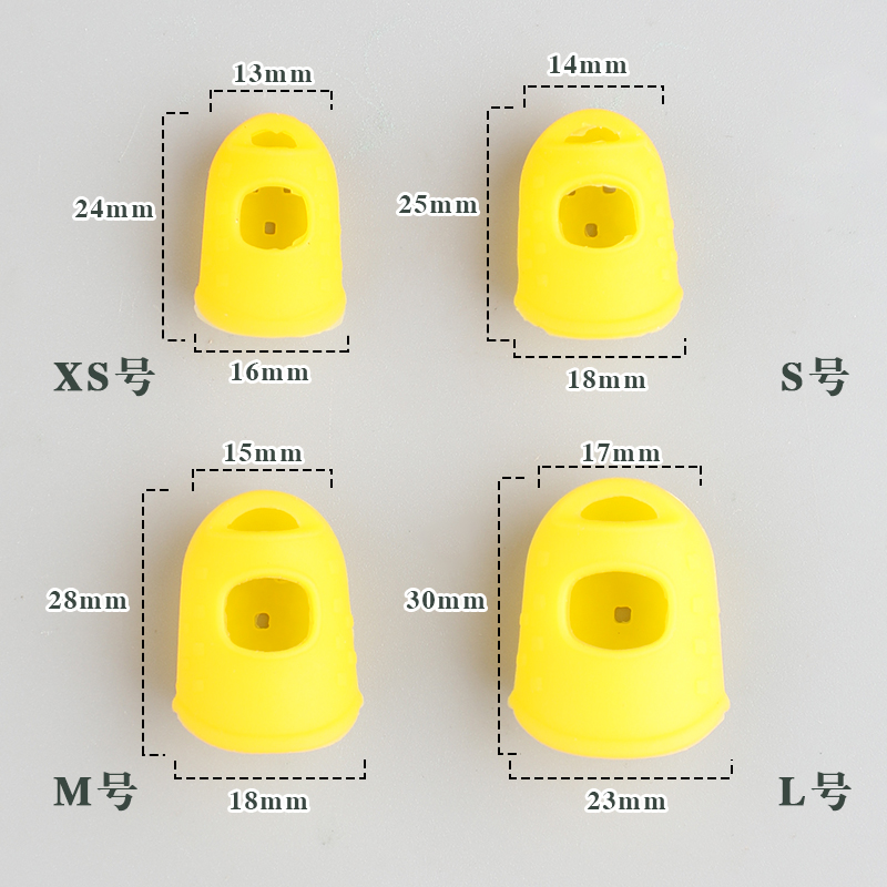硅胶手指套手指头保护套穿针缝线拔针防滑方扎手护指甲神器加厚-图0