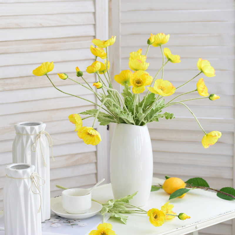 现代简约白色小花瓶景德镇陶瓷北欧客厅干花插花器餐桌装饰品摆件,淘宝优惠券,粉丝福利购,淘宝优惠卷