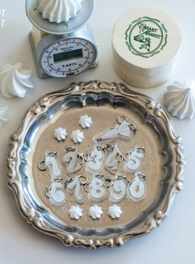 CreamyMarket一朵奶油可露丽奶油小鼻嘎挂件手账绑带钥匙扣拉链头