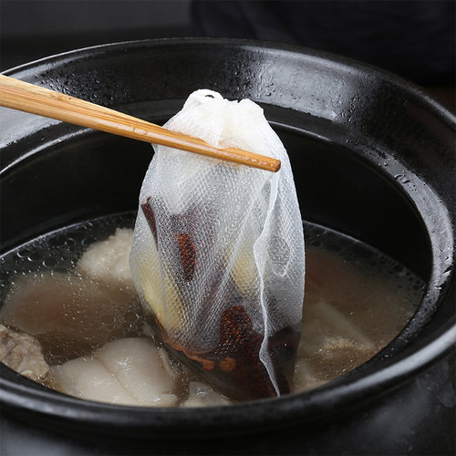 100个10*12cm无纺布卤料滤袋茶包袋煎药袋煮茶泡茶袋一次性茶袋 - 图2