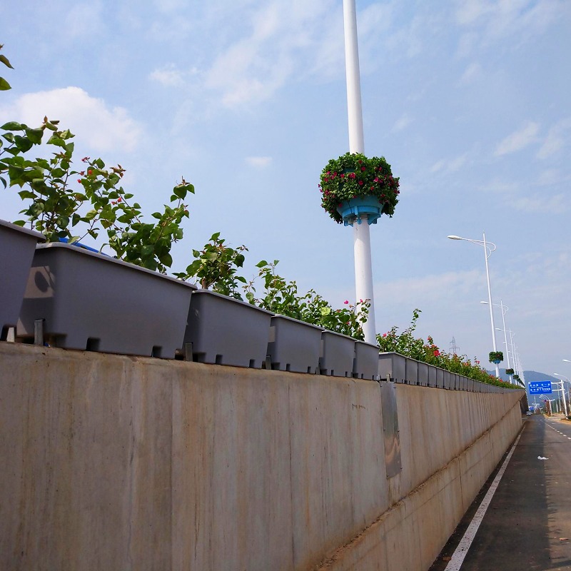 朗汀高架桥花盆桥梁景观绿化长方形花坛花槽定制组合市政道路花箱 - 图0