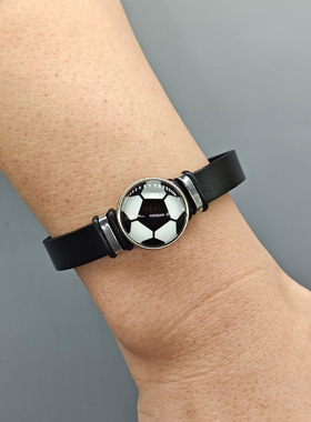 网红世界杯欧美运动民族手环2026网红款皮革手环足球比赛男士百搭