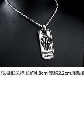 蜘蛛骷髅头夸张暗黑系项链