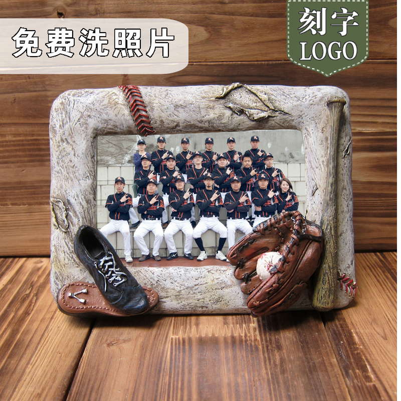 壘棒球迷用品比賽個性定製工藝紀念禮品創意3D立體軟裝飾桌擺相框