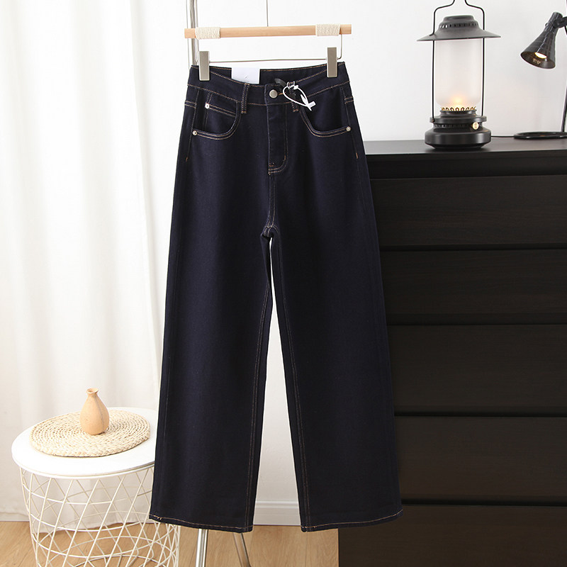 宝藏裤型！美式复古高腰遮胯宽松显瘦翻边阔腿牛仔裤男友裤女春,淘宝优惠券,粉丝福利购,淘宝优惠卷