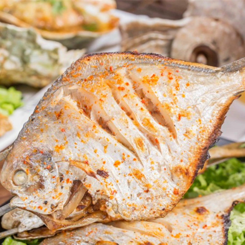 扁鲳鱼串速冻腌制原味鲳鱼烧烤肉食材海鲜铁板油炸小吃半成品商用 - 图0
