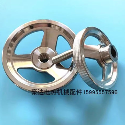 工业304不锈钢手轮 304手轮 滚花边手轮 机械 机床 方孔 螺纹孔 - 图1
