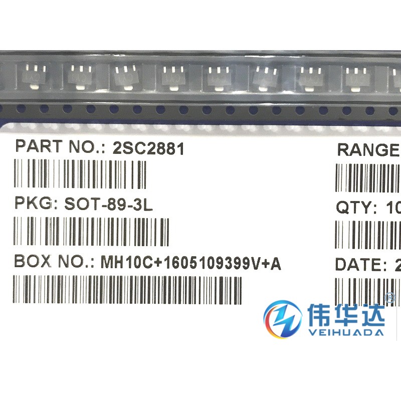 原装 2SC2881 丝印CY1 SOT-89 NPN 120V/0.8A 贴片三极管 1000只 - 图0