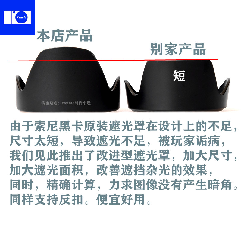 适用索尼四代RX10M4 RX10IV RX10遮光罩4代大黑卡72mm卡口可反扣 - 图3