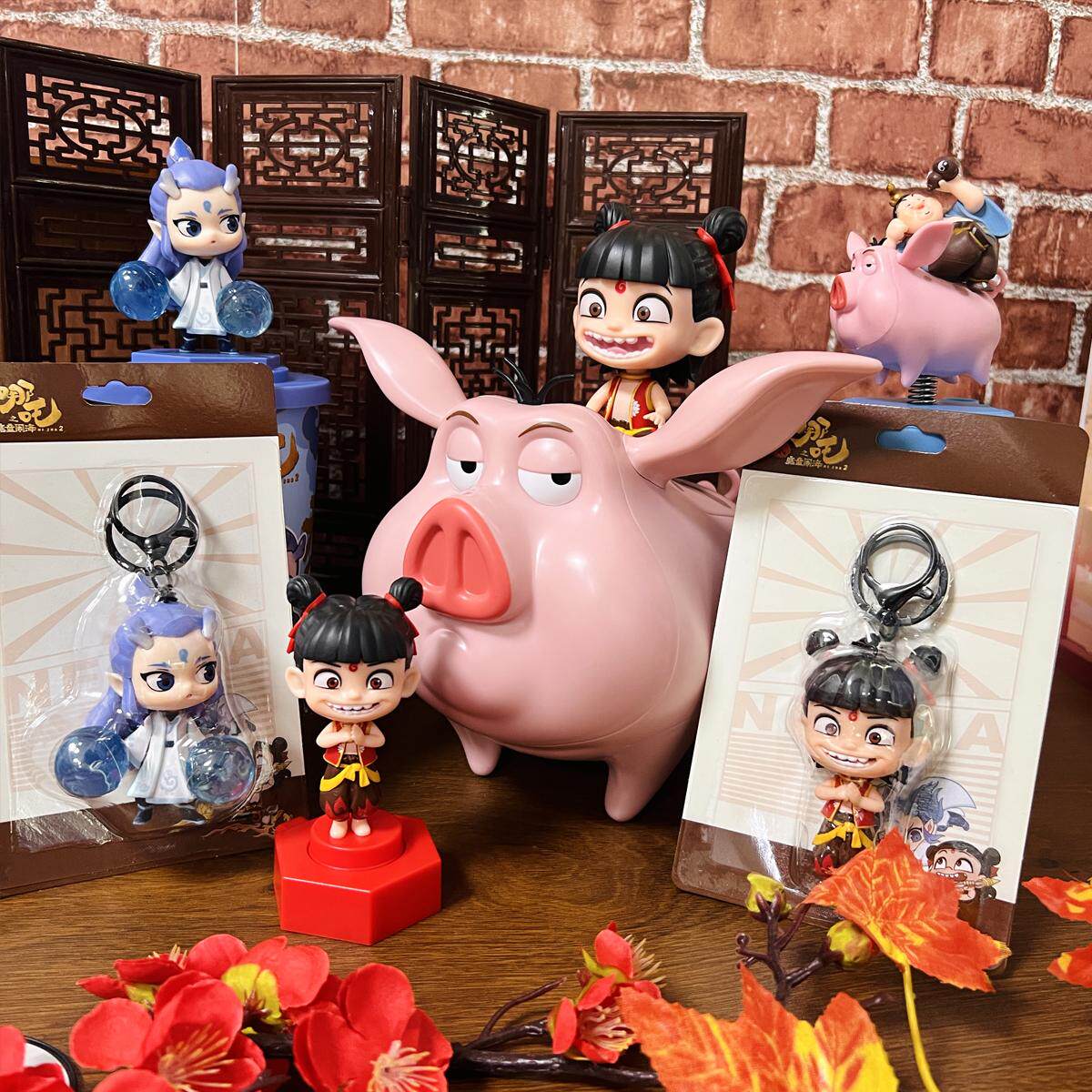 正版授权哪吒2之魔童闹海钥匙扣挂件敖丙动漫周边公仔挂饰摆件男