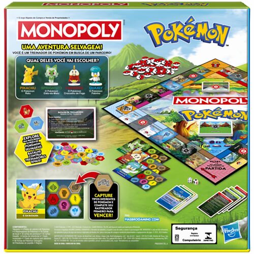 孩之宝地产大亨Monopoly宝可梦皮卡丘中文版聚会益智桌游大富豪旗 - 图3