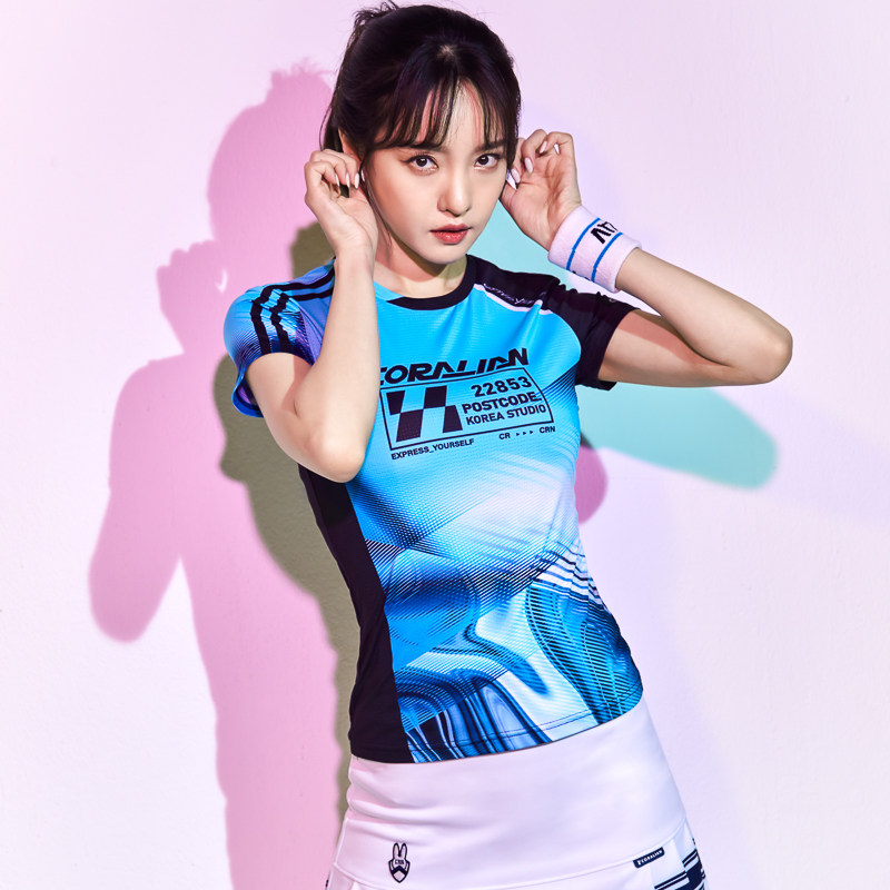 韩国可莱安羽毛球服女套装2021新款男款短袖情侣队服透气速干上衣