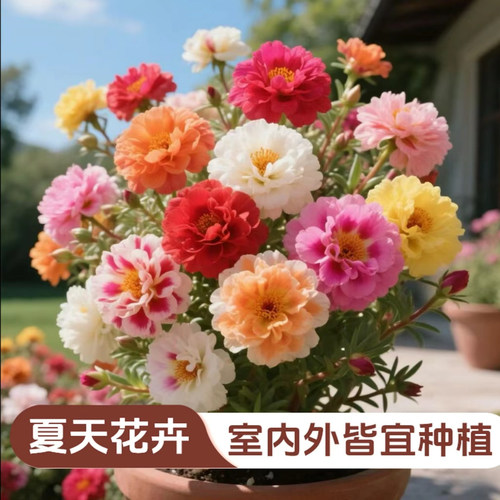 【带盆带土种好】重瓣太阳花苗阳台植开花物带花苞混色室内庭院 - 图1