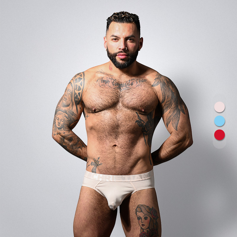 ANDREW CHRISTIAN 性感男士三角内裤薄高弹透气U凸囊袋显大 93585 - 图1