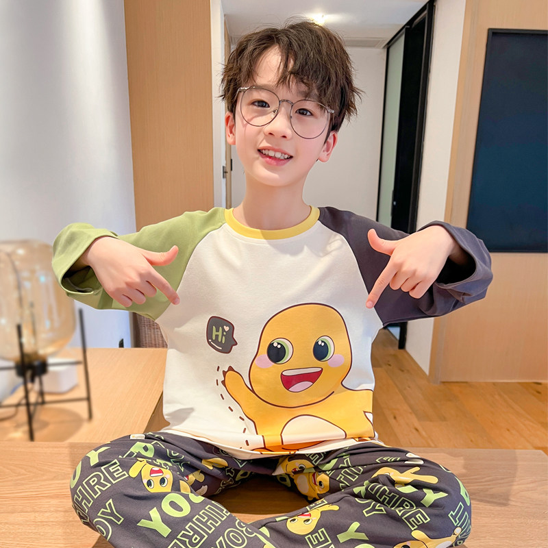 高达卡通睡衣儿童男孩长袖保暖高端纯棉2025春秋天男童家居服套装,淘宝优惠券,粉丝福利购,淘宝优惠卷