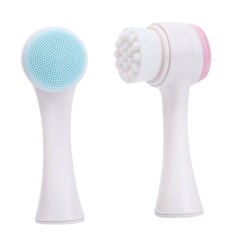双面硅胶洗脸洁面仪手动按摩洁面刷软毛硅胶双面洗脸刷洗脸美妆,淘宝优惠券,粉丝福利购,淘宝优惠卷