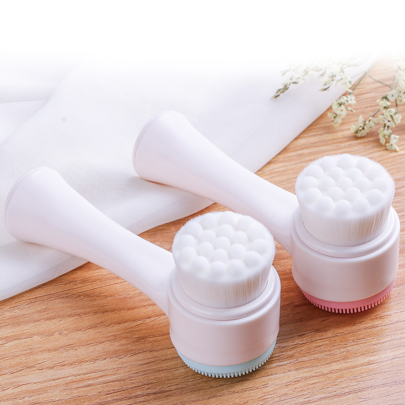 双面硅胶洗脸洁面仪手动按摩洁面刷软毛硅胶双面洗脸刷洗脸美妆,淘宝优惠券,粉丝福利购,淘宝优惠卷