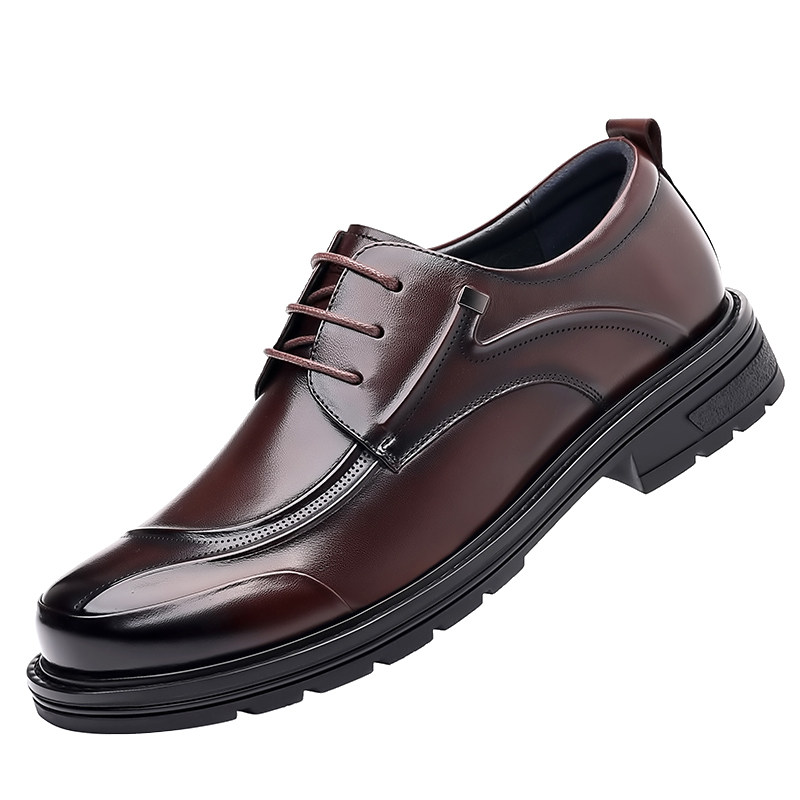 老爷车皮鞋男士商务正装真皮软底工作鞋男圆头大头爸爸鞋牛皮单鞋,淘宝优惠券,粉丝福利购,淘宝优惠卷