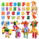 Xinle new digital and alphabetical transformation toy integrated robot