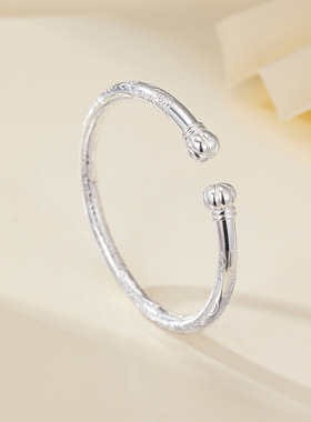 ZY23号复古泰银开口手镯女款2026新款民族风简约百搭