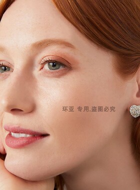 欧美小众设计ks正品新款爱心耳饰欧美风小众气质闪亮心形女耳钉