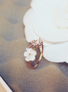 韩系贝壳花朵小清新女小众设计