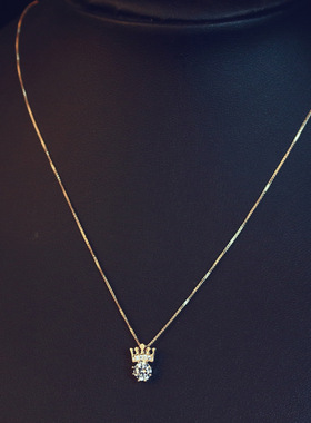 韩版皇冠项链女款时尚森系饰品