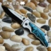 Dao gấp chính hãng mini cầm tay lặn sống sót trái cây dao xà cạp quân đội dao ngoài trời gấp dao bột màu xanh - Công cụ Knift / công cụ đa mục đích