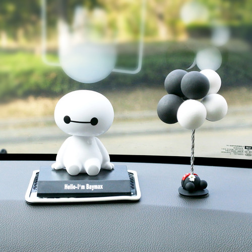 2023新款大白摇头汽车摆件网红漂亮可爱车饰高级感中控台车载装饰 - 图3