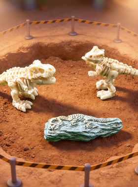 微景观手工迷你恐龙树脂化石摆件