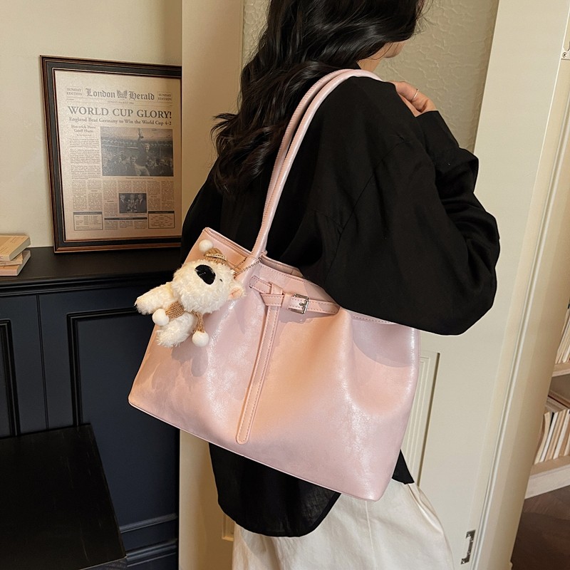 简约风大容量托特包女百搭通勤手提包质感单肩包文艺大包包购物袋,淘宝优惠券,粉丝福利购,淘宝优惠卷