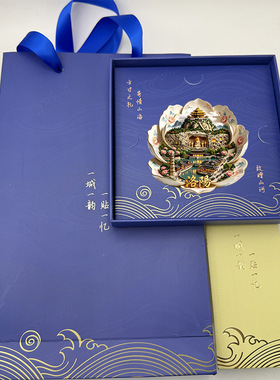 洛阳牡丹花金属冰箱贴立体浮雕磁贴河南旅游纪念品文创伴手礼装饰