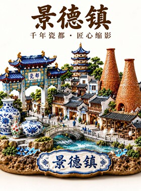 景德镇金属冰箱贴2026新款陶溪川无语佛文创伴手礼物旅游纪念品
