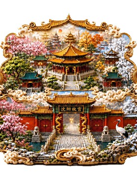 沈阳文创冰箱贴2026新款金属浮雕磁贴沈阳故宫旅游纪念品伴手礼物