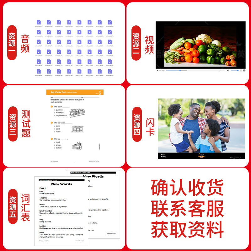 美国国家地理出版社Reach Higher Student Pack1 2 3 4 5 6 A B学生用书儿童英语小学入门课程reachhigher美国教材赠全套资料-图1