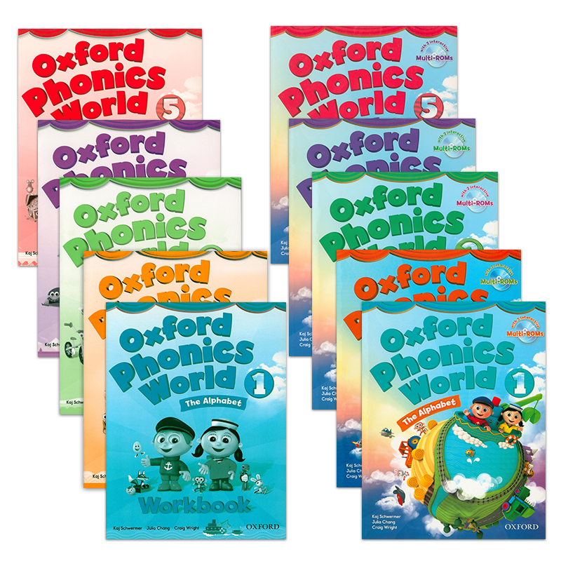 【进口直营】原版进口Oxford Phonics World全套1-5级别含CD-ROM牛津少儿英语自然拼读发音规则表教材opw赠资料-图0