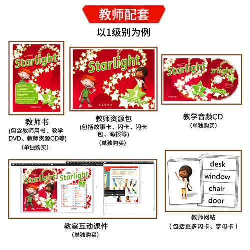 【进口直营】原版Oxford牛津星光少儿英语Starlight 123456级别新版进口7-12岁美式发音教材学生练习书册 剑桥考级 赠送相关资料 - 图3