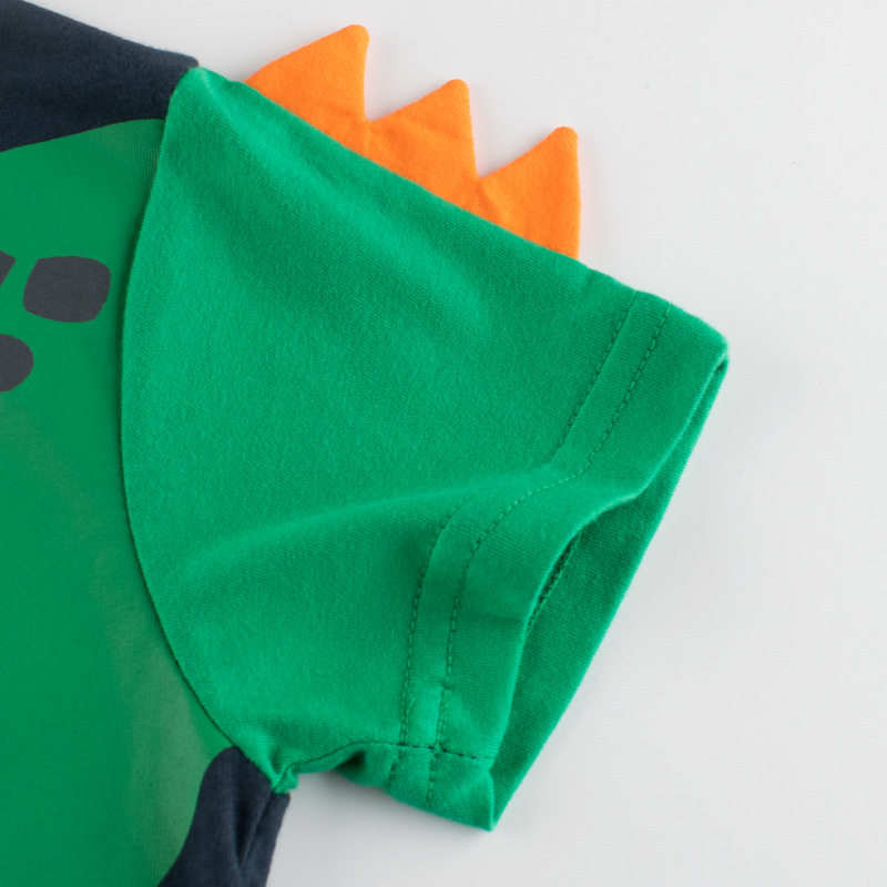 27kids品牌纯棉童装夏季男童短袖T恤儿童宝宝中小童衣服恐龙装饰,淘宝优惠券,粉丝福利购,淘宝优惠卷