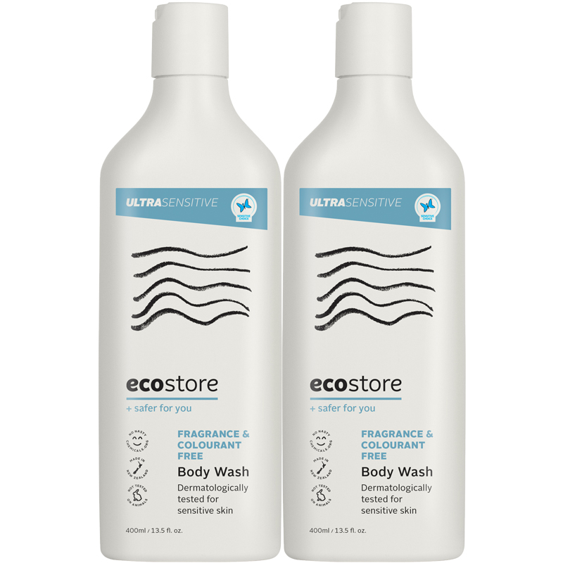 【618预售】ecostore新西兰进口孕妇沐浴露套装天然无香400ml*2