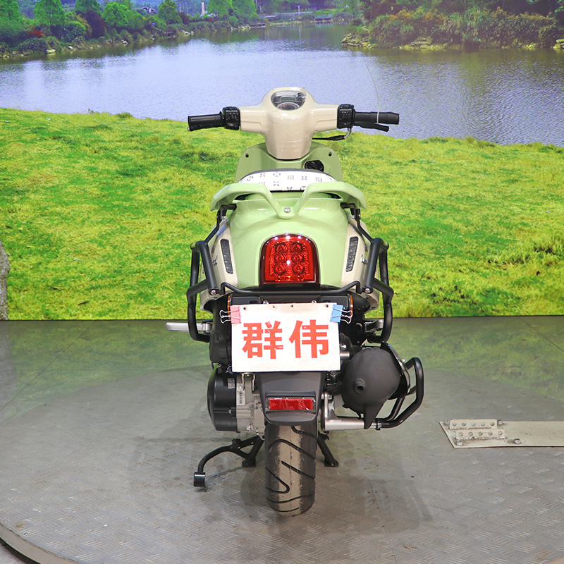 适用钱江阳光壹米125保险杠防摔护杠QJ125T-27G改装排气管防摔棒 - 图2